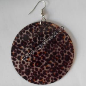 Flat Round,Shell Earring 60mm Sold by pair