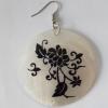 Flat Round,Shell Earring 50mm Sold by pair