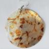 Flat Round,Shell Earring 60mm Sold by pair