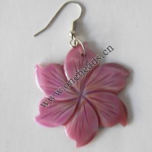 Flower,Shell Earring 34mm Sold by pair
