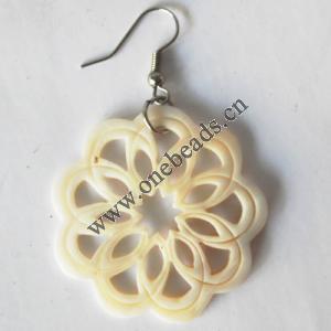 Flower,Shell Earring 39mm Sold by pair
