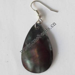 Teardrop,Shell Earring 24x37mm Sold by pair