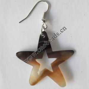 Star,Shell Earring 34mm Sold by pair