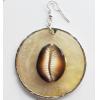 Flat Round,Shell Earring 50mm Sold by pair