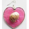 Heart,Shell Earring 45mm Sold by pair