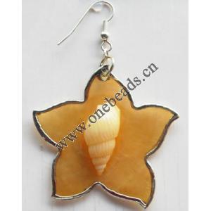 Star,Shell Earring 43mm Sold by pair