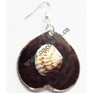 Heart,Shell Earring 44mm Sold by pair