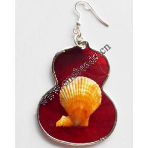 Hyacinth,Shell Earring 40x53mm Sold by pair