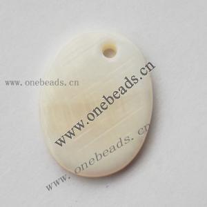 Shell Pendant,Flat Oval.14x19mm,Sold by Bag