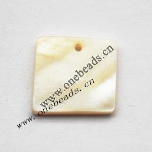 Shell Pendant Square 16mm Sold by Bag