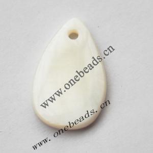 Shell Pendant Flat Teardrop 12x20mm Sold by Bag