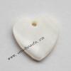 Shell Pendant Heart 15mm Sold by Bag