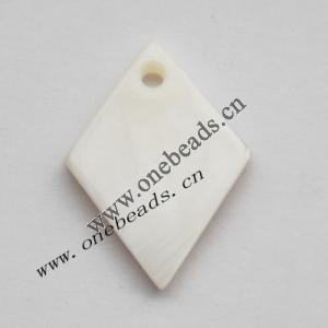 Shell Pendant Diamond 21x15mm Sold by Bag