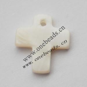 Shell Pendant Cross 11x12mm Sold by Bag