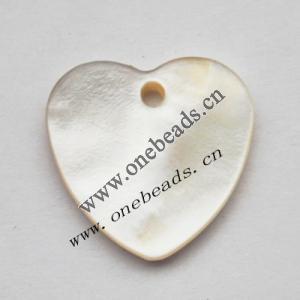 Shell Pendant Heart 18mm Sold by Bag