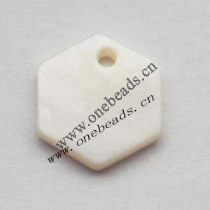 Shell Pendant Hexagonal 13mm Sold by Bag