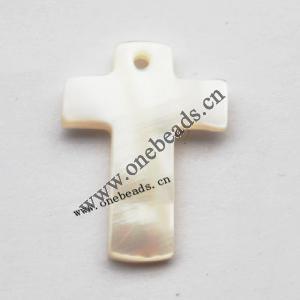 Shell Pendant Cross 17x22mm Sold by Bag