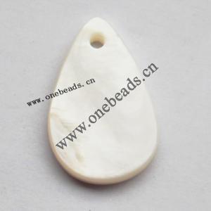 Shell Pendant Flat Teardrop 15x25mm Sold by Bag