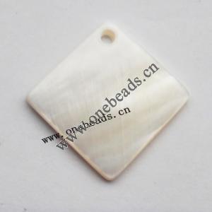 Shell Pendant Square 26mm Sold by Bag