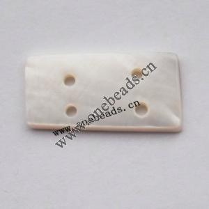 Shell Connector Rectangular 11x22mm Sold by Bag