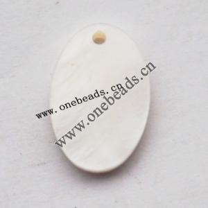 Shell Pendant Flat Oval 18x15mm Sold by Bag