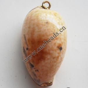 Jewelry Finding, shell Pendant 18x34mm Sold by PC