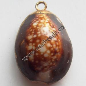 Jewelry Finding, shell Pendant 17x23mm Sold by PC
