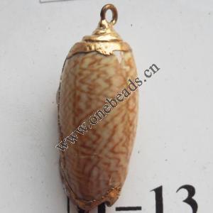 Jewelry Finding, shell Pendant 13x29mm Sold by PC