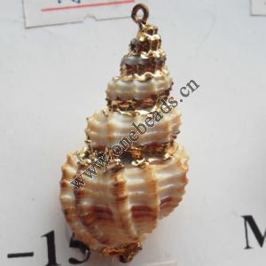 Jewelry Finding, shell Pendant 20x35mm Sold by PC