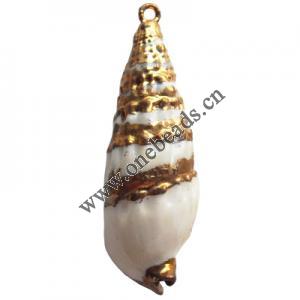 Jewelry Finding, shell Pendant 14x42mm Sold by PC