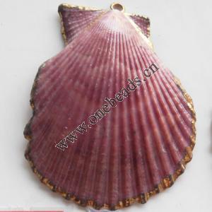 Jewelry Finding, shell Pendant 39x48mm Sold by PC