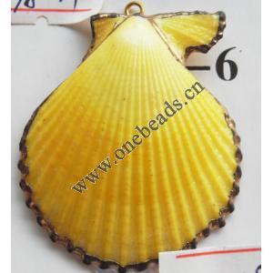 Jewelry Finding, shell Pendant 37x43mm Sold by PC