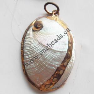 Jewelry Finding, shell Pendant 21x31mm Sold by PC