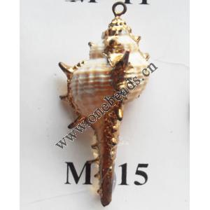 Jewelry Finding, shell Pendant 23x47mm Sold by PC