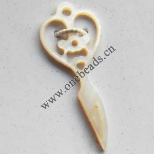 Jewelry Finding, shell Pendant 11x36mm Sold by PC