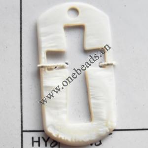 Jewelry Finding, shell Pendant 17x38mm Sold by PC