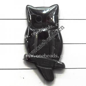 Non-Magnetic Hematite Pendants Grade A Owl 18x34mm,Sold by Bag
