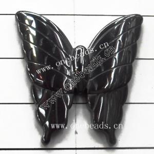 Non-Magnetic Hematite Pendants Grade A Butterfly 32x32mm Sold by Bag