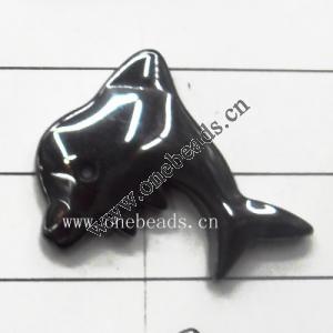 Non-Magnetic Hematite Pendants Grade A Dolphin 22x30mm Sold by Bag