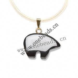 Non-Magnetic Hematite Pendants Grade A Bear 14x20mm Sold by Bag