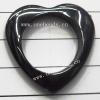 Non-Magnetic Hematite Pendants Grade A Hollow Heart 35mm Sold by Bag