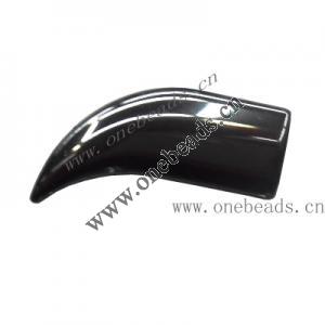 Non-Magnetic Hematite Pendants Grade A Italian Horn 35x12mm Sold by Bag