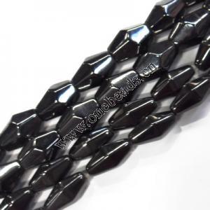 Magnetic Hematite Beads,Grade B,Bicone,8x12mm,Sold per 16-inch strand