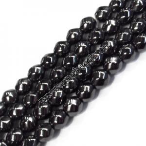 Magnetic Hematite Beads,Grade B,Twist Round,8x8mm,Sold per 16-inch strand