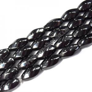 Magnetic Hematite Beads,Grade B,Twist Oval,8x8mm,Sold per 16-inch strand