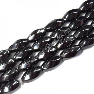 Magnetic Hematite Beads,Grade B,Twist Oval,10x10mm,Sold per 16-inch strand