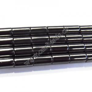 Magnetic Hematite Beads Grade B Tube 7x12mm Sold per 16-inch strand