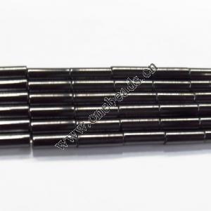 Magnetic Hematite Beads Grade B Tube 3x9mm Sold per 16-inch strand