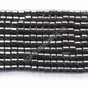 Magnetic Hematite Beads,Grade B Tube 3x3mm Sold per 16-inch strand