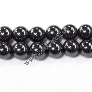 Magnetic Hematite Beads,Grade B Round 12mm Sold per 16-inch strand